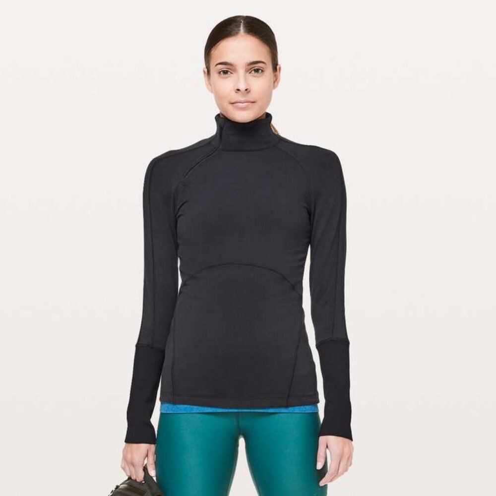 Lululemon Women's Brisk Running 1/2 Zip - Black